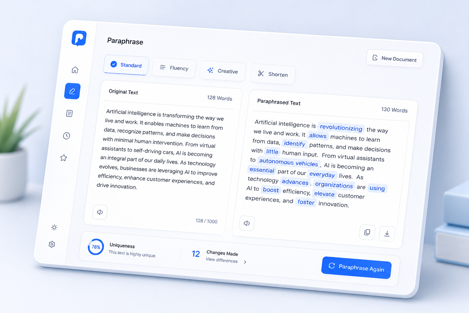 AI Paraphrasing Tool Online Free