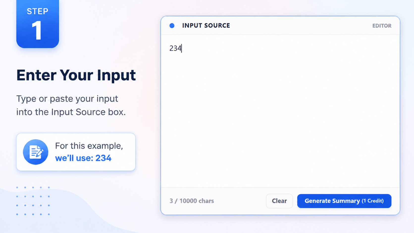Input content